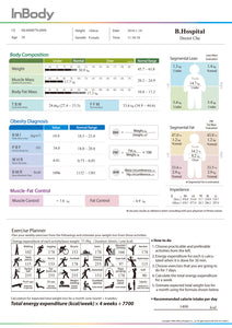 InBody Result Sheets (Qty: 500 sheets*)