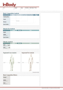 InBody Result Sheets (Qty: 1000 sheets*)