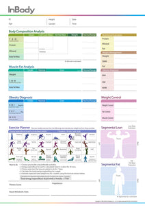 InBody Result Sheets (Qty: 500 sheets*)