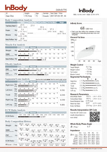 InBody Result Sheets (Qty: 1000 sheets*)