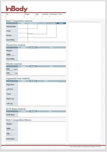 InBody Result Sheets (Qty: 500 sheets*)