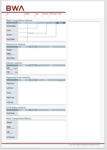 InBody Result Sheets (Qty: 500 sheets*)