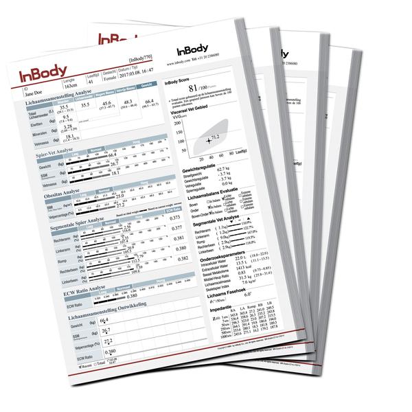 InBody Result Sheets (Qty: 500 sheets*) – InBody UK