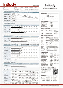 InBody Result Sheets (Qty: 500 sheets*)